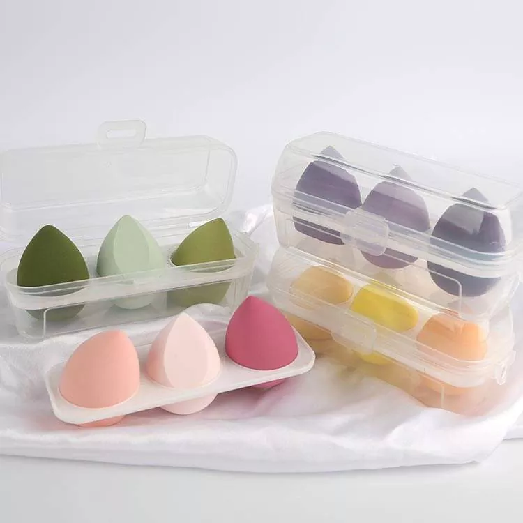 Makeup Sponge 3pcs Kit na may Case