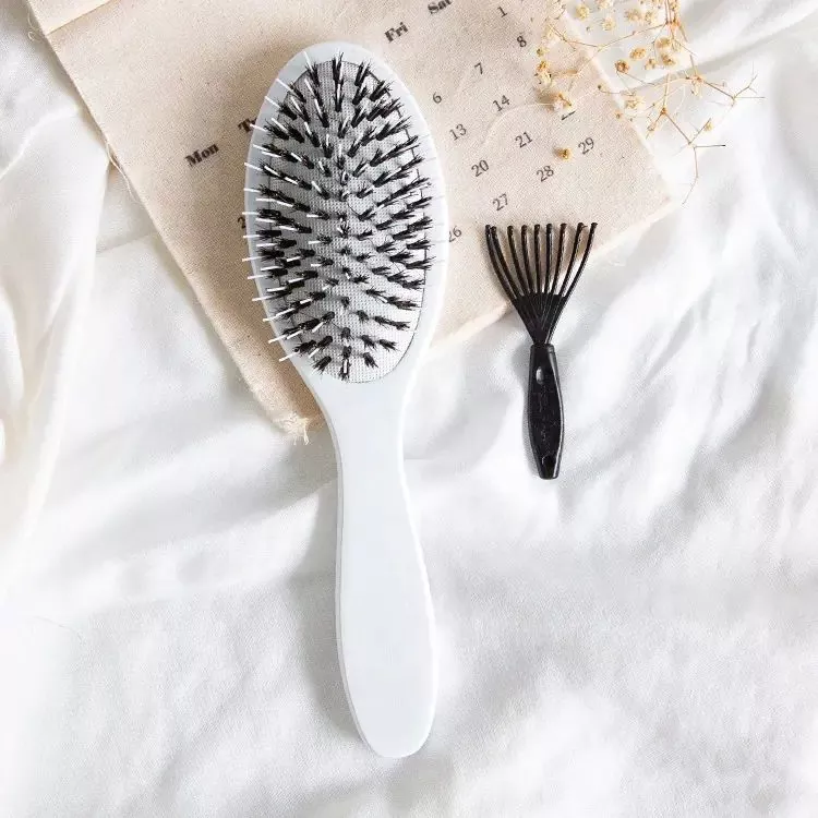 Wooden Boar Bristle Hair Brush